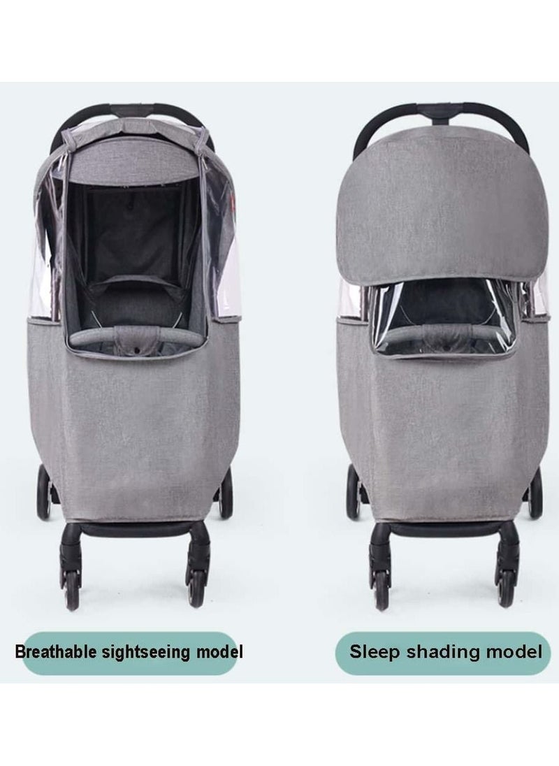 SYOSI Stroller Rain Cover Universal Weather Shield for Pushchair Stroller Buggy Pram Pushchair Rain Cover with Zip Rain Cover for Pram Baby Travel Weather Shield Fit Most Strollers  - Image 5