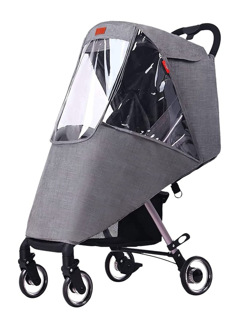 SYOSI Stroller Rain Cover Universal Weather Shield for Pushchair Stroller Buggy Pram Pushchair Rain Cover with Zip Rain Cover for Pram Baby Travel Weather Shield Fit Most Strollers  - Image 1