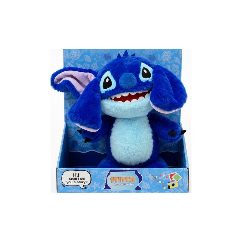 Disney Stitch Plush Toy, Blue Stuffed Character Figure for Kids - Image 1