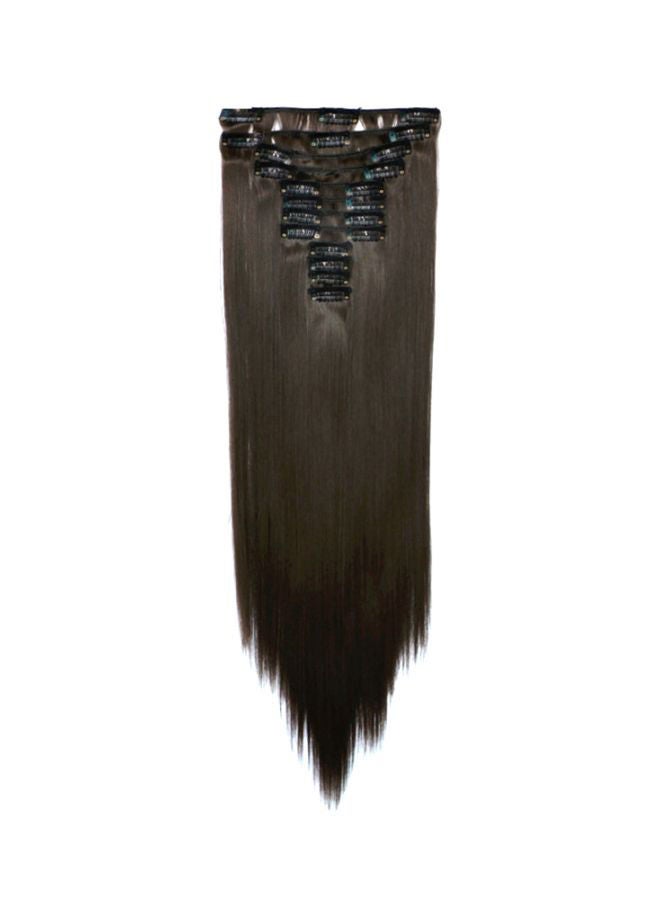 وصلة شعر طويلة ومستقيمة بني