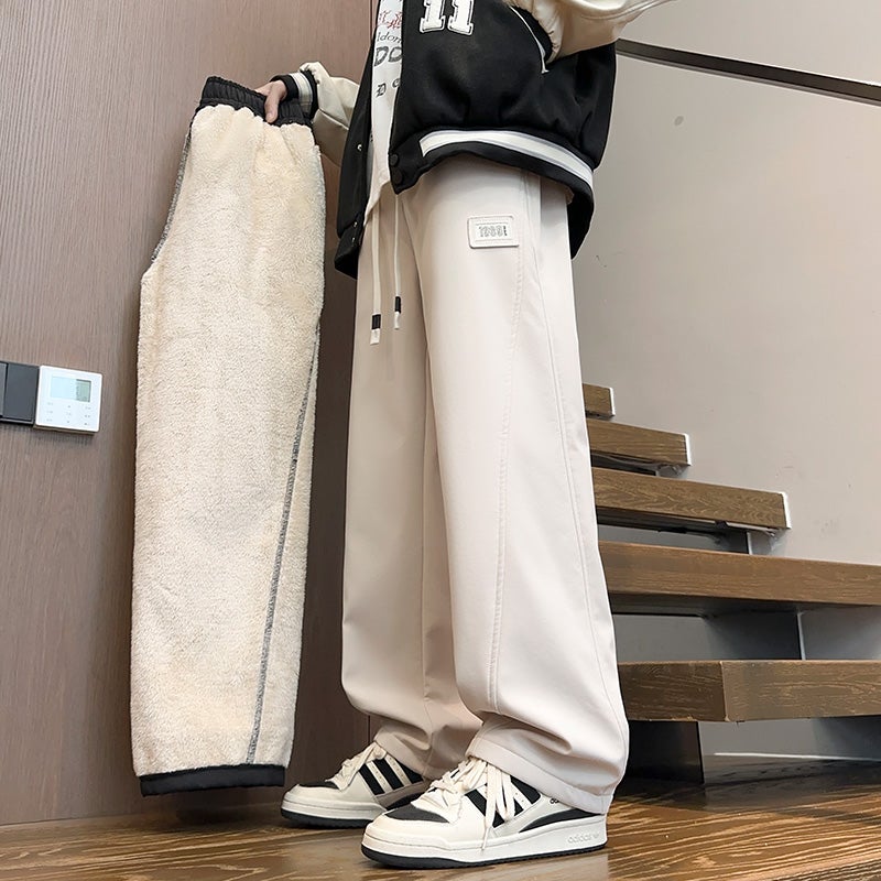 Youth Long Pants Boys Junior High School Senior High School Students Casual Sports Pants Big Children Fleece-Lined Thickened Sweatpants - Image 5