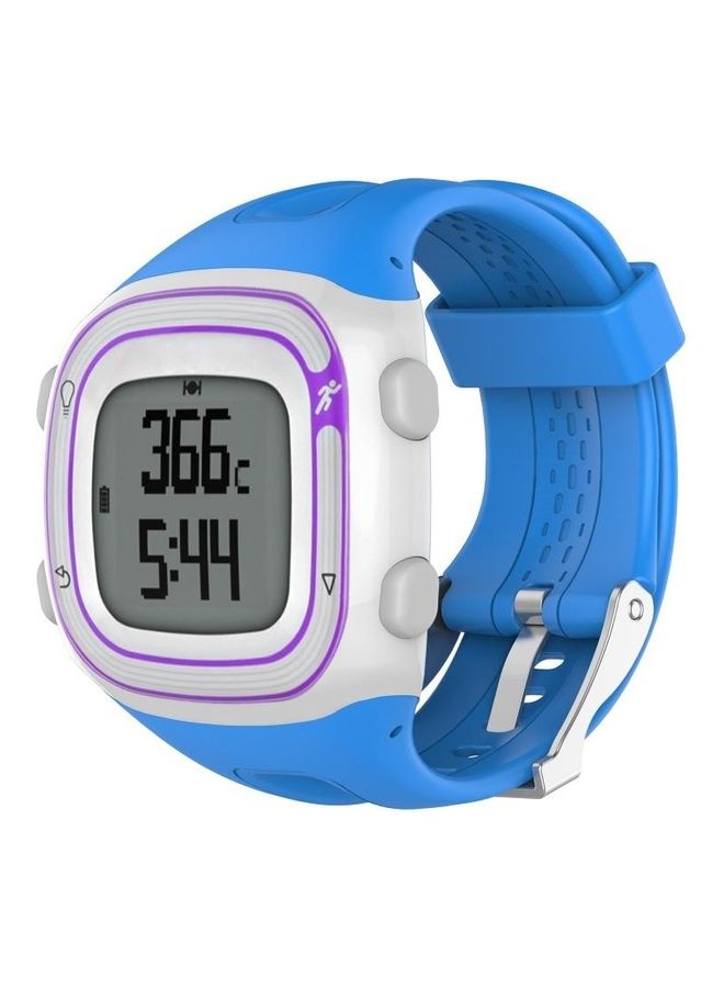 NIBEMINENT Silicone Wrist Strap Watchband for Garmin Forerunner 10/15 Watch Blue - Image 1