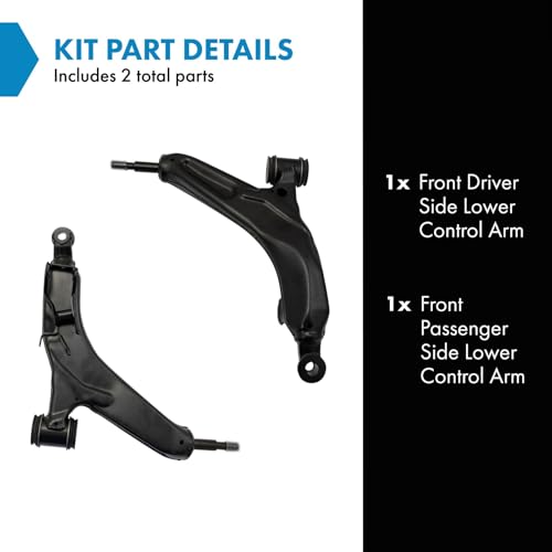 TRQ Front Lower Control Arm Set Compatible with 2006 Lexus GS300 2007-2011 GS350 2006-2007 GS430 GS450h 2008-2011 GS460 2009-2015 IS250 IS350 - Image 2
