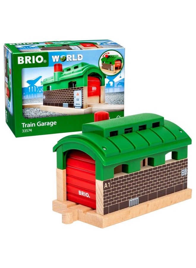 Brio مر garاج القطار العالمي 33574 قطعة واحدة لعبة قطار خشبية ملحق للأطفال من عمر 3 سنوات وما فوق - Image 1