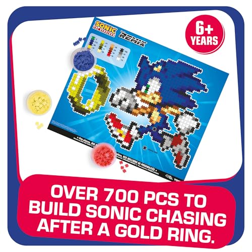 TOMY Jixelz Remix Sonic The Hedgehog Craft Kit - Sonic and Ring - No Heat or Glue Required - Gaming Room Decor and Video Game Collectibles - 1200+ Pieces - Ages 8 Years and Up - Image 3
