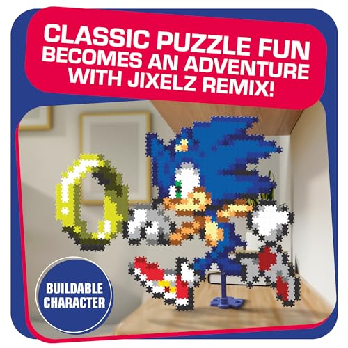 TOMY Jixelz Remix Sonic The Hedgehog Craft Kit - Sonic and Ring - No Heat or Glue Required - Gaming Room Decor and Video Game Collectibles - 1200+ Pieces - Ages 8 Years and Up - Image 2