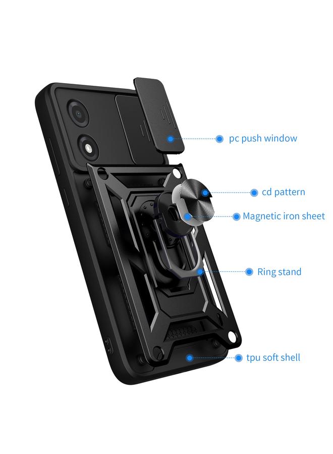 S-TOP Case For Motorola Moto E13 4G Sliding Camera Cover Design TPU+PC Phone Case - Image 3