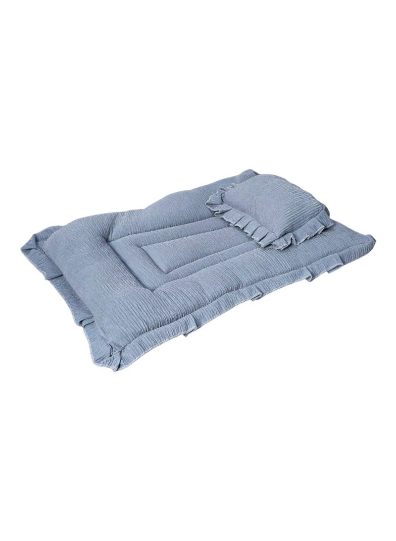 BABYCARA Baby Bed with Thick Mattress Pillow for Newborn Babies 80x55cm  - Image 1