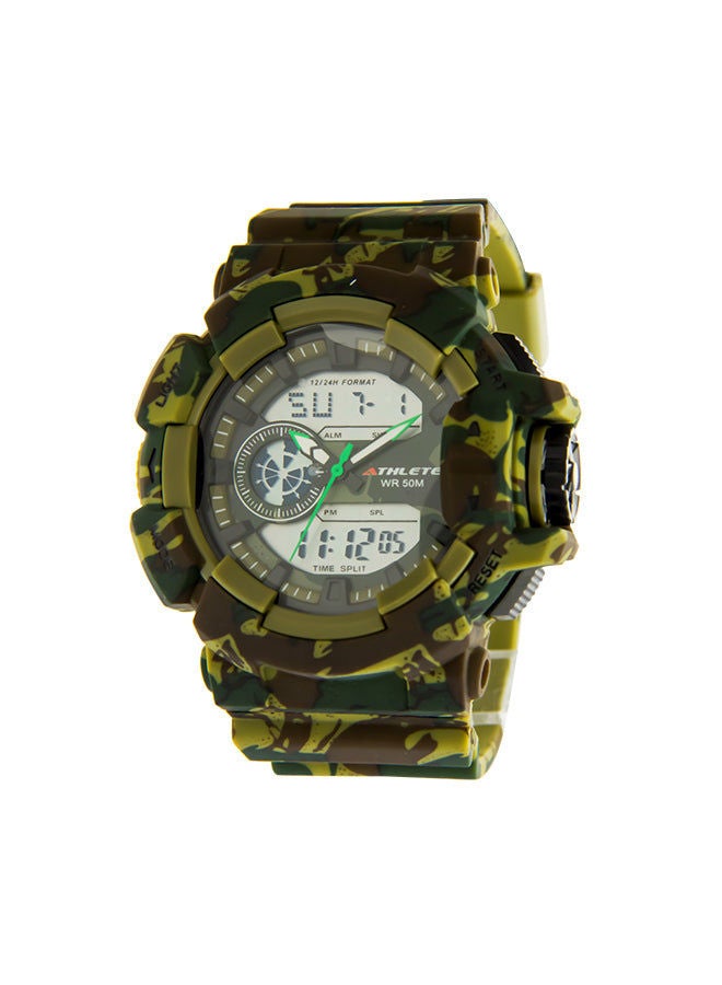 Resin Strap Analog & Digital Wrist Watch ES8783G8EEE - 46mm - Green