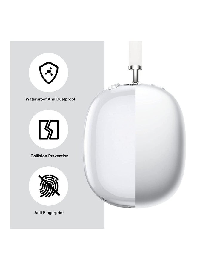 NIBEMINENT - For AirPods Max Case Cover, Clear Soft TPU Skin AntiScratch, Transparent Accessories Ultra Protective Cover for Apple AirPods Max (Crystal Clear) - Image 1