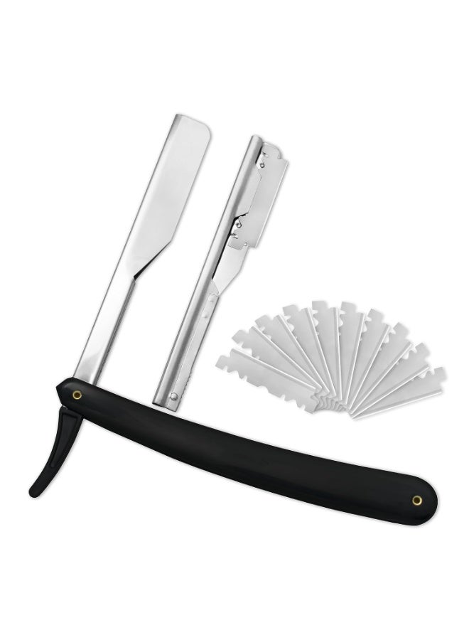 ChicAbode Professional Barber Straight Blade Razor with 10 Blades Men's Manual Shaver Salon Quality Shaver - Image 2