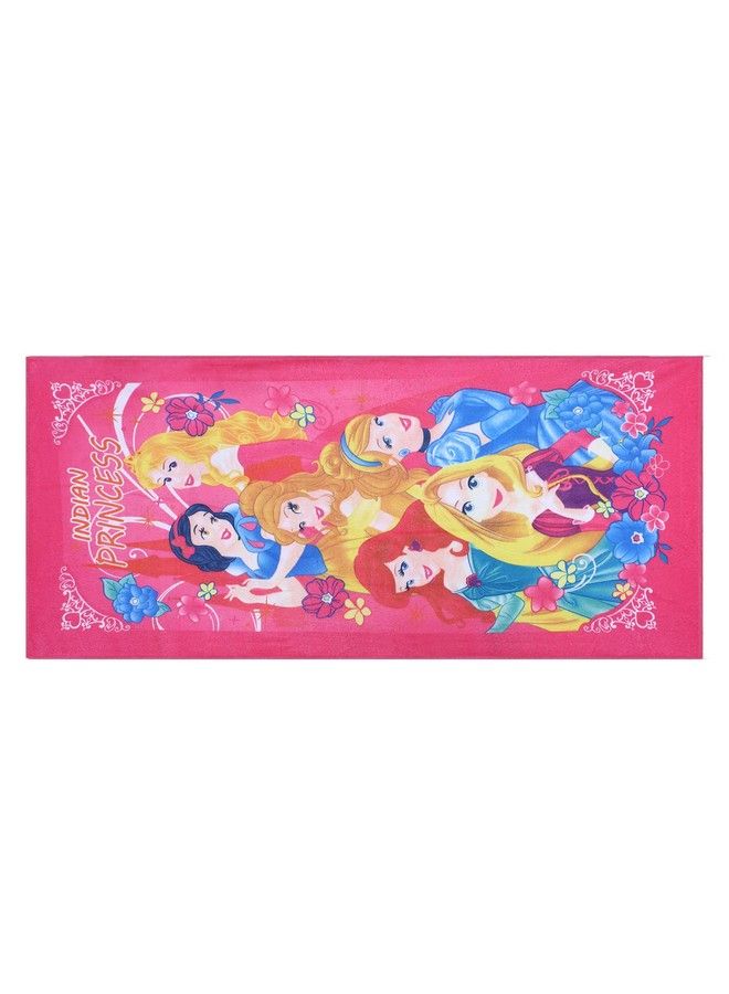 Kuber Industries Kids Bath Towel;Soft Cotton & Sides Stitched Baby Towel;Microfibered Super Absorbent Princess Pattern Towel For Infantstoddler55X26 Inch (Pink)  - Image 3