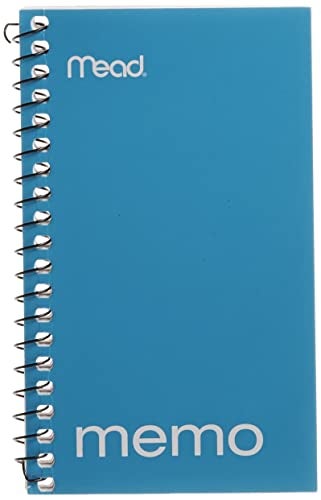 Mead Memo Book College Ruled 5 x 3 Inches Wirebound 60 Sheets Assorted 45534 - Image 1
