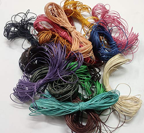 OMX 15 Colours, 0.5 mm, 10Mtr Each Colour (15 Colour Mix) Total 150 Mtr. Waxed Cotton Cord Wire for Jewellery Bracelets, Anklet, Beading - Image 4