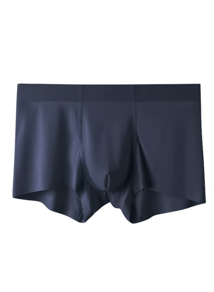 Loquat Men's Solid Color Lightweight Boxer Briefs Soft And Breathable Underwear With Comfort Flex Waistband Iron-Gray 