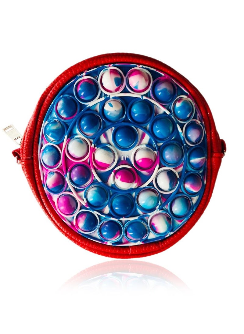 Prime Pop It Wallet Round Shape Cute Kawaii Fidget Sensory Educational Relieve Anti Stress Adult Kid Holiday Silicone Toy Gift Crossbody Toy Bag For Kids - Image 1