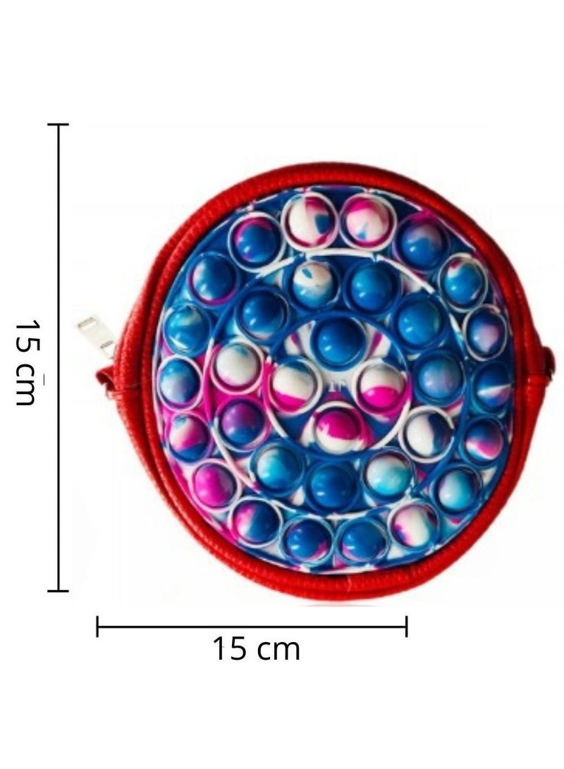 Prime Pop It Wallet Round Shape Cute Kawaii Fidget Sensory Educational Relieve Anti Stress Adult Kid Holiday Silicone Toy Gift Crossbody Toy Bag For Kids - Image 2