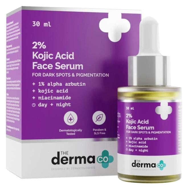 The Derma Co 2% Kojic Acid Face Serum With 1% Alpha Arbutin & Niacinamide For Dark Spots & Pigmentation, 30ml - Image 1