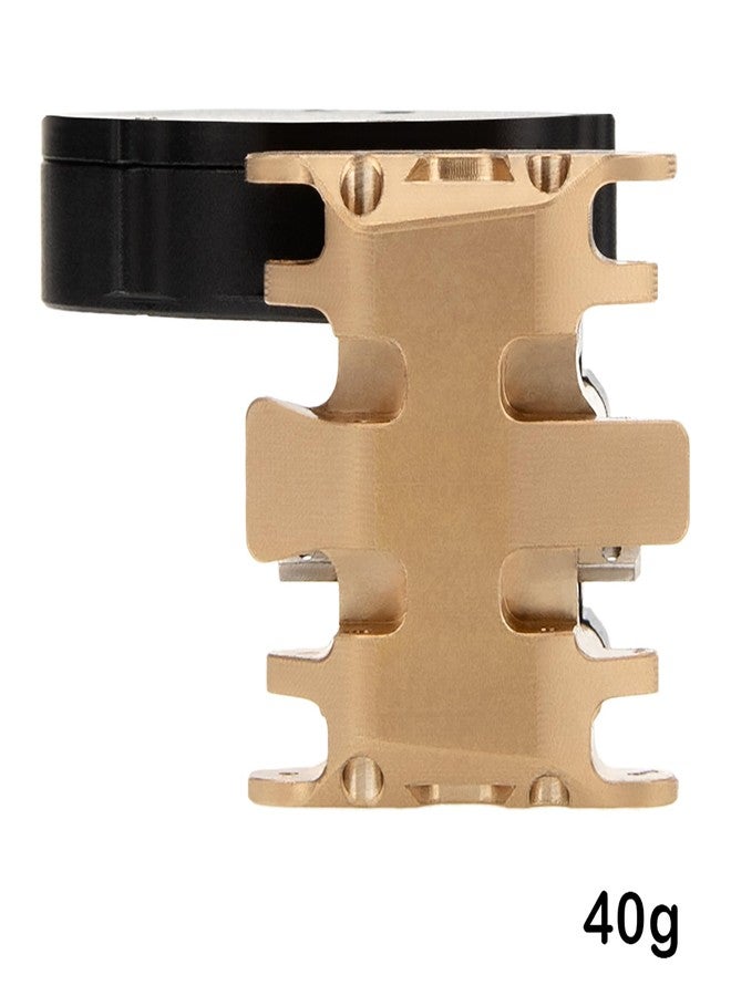 MEUS RACING SCX30 Transmission Assembled Gearbox with Brass Skid Plate for Axial SCX30 1/30 RC Crawler (Black) - Image 3