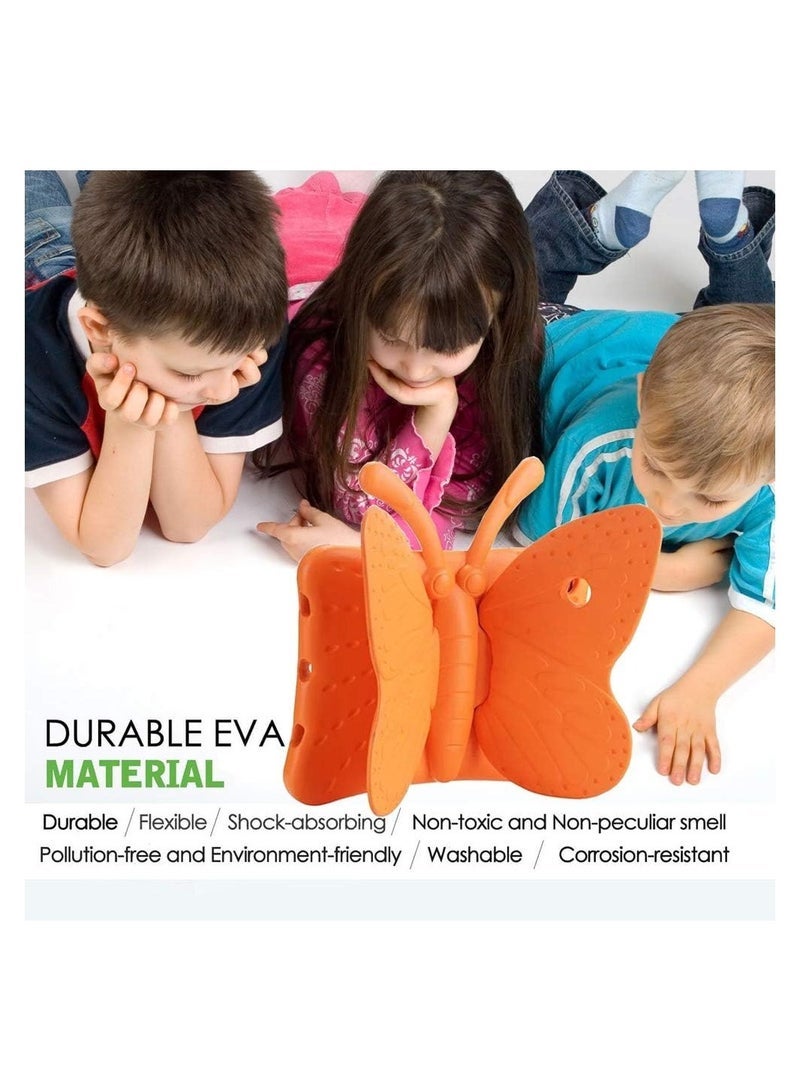 Gravity Case, Light Weight Shockproof EVA Foam Protective Tablet Stand Cover Holder for Apple iPad Air/Air 2 iPad 9.7 2017/2018 - Cute Butterfly, Orange - Image 5