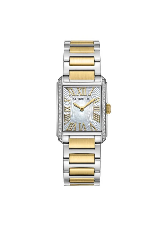 شيروتي 1881 Rendena 24.5mm White Mother-of-pearl Dial Quartz Analog Watch For Women