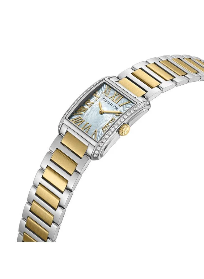 شيروتي 1881 Rendena 24.5mm White Mother-of-pearl Dial Quartz Analog Watch For Women