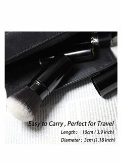 KASTWAVE Blush Brush Artificial Wool Portable Face Powder Brush with Cover, Professional Retractable Flat Top Liquid Powder Foundation Brush for Blending Liquid  - Image 5