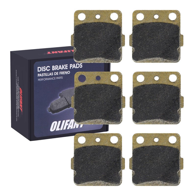 OLIFANT وسادات فرامل أمامية وخلفية لـ Honda 400EX و300EX و400X و300X و250X وATC200X وATC250R / Yamaha Raptor 350 وYFM350 و660 وYFM660 مجموعة كاملة من وسادات الفرامل - Image 1