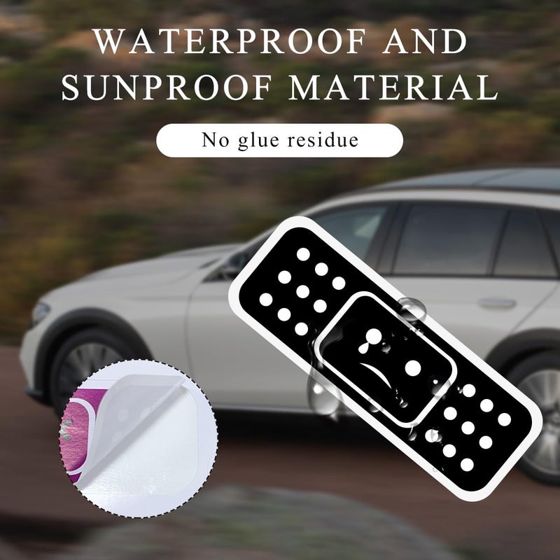Yourkar Car Bandage Decal, Funny Cute Auto Cartoon Bandage Stickers with 2 Shapes, Waterproof Decorative Band Sticker Universal for Most Vehicles, Car Accessories for Decor (Black) - Image 3