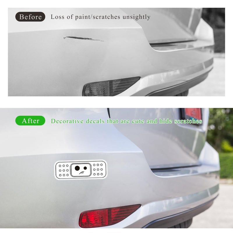 Yourkar Car Bandage Decal, Funny Cute Auto Cartoon Bandage Stickers with 2 Shapes, Waterproof Decorative Band Sticker Universal for Most Vehicles, Car Accessories for Decor (Black) - Image 4