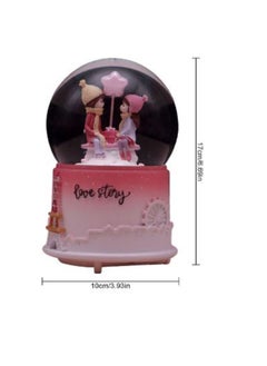 BLAZE Glowing Snow Music Crystal Ball Desktop Decorations Music Box Resin Crafts Carousel  - Image 3