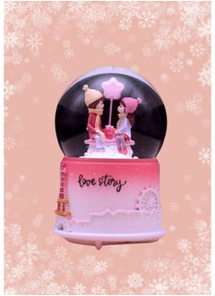 BLAZE Glowing Snow Music Crystal Ball Desktop Decorations Music Box Resin Crafts Carousel  - Image 1
