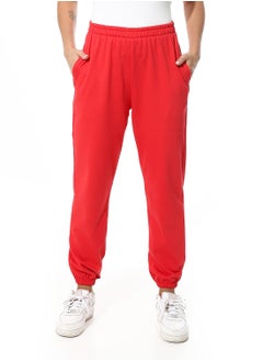 Andora Elastic Waist Plain Pants _ Red  - Image 1