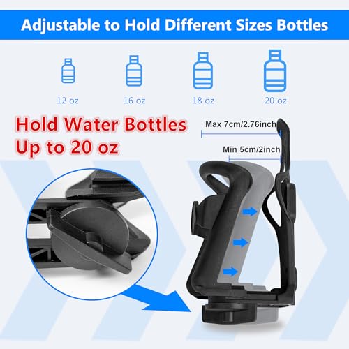 BAKAFOH Driver Right Side Mount Adjustable Drink Cup Holder Kit for Can Am Ryker 600900Rally 20192025 and Sport Edition 20222025 Accessories - Image 3