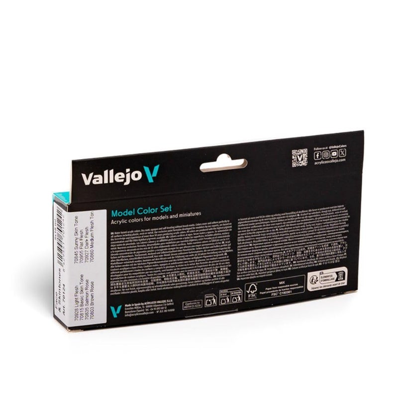Vallejo - Model Color Face & Skin Tones Set | Modeling Acrylic Paints | 8 bottles x 18 ml (0.60 fl.oz.) - Image 4