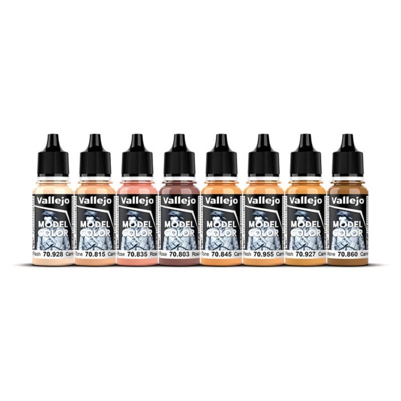 Vallejo - Model Color Face & Skin Tones Set | Modeling Acrylic Paints | 8 bottles x 18 ml (0.60 fl.oz.) - Image 2