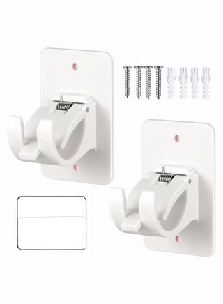 2 Pcs Curtain Rod Bracket Holder Curtain Rods No Drilling Adhesive Curtain Rod Holder Curtain Rod Bracket Curtain Hangers No Drilling Hooks Mounting Screws Anchors and Sticky Strips - pzsku/Z9C09A938A60CBE6D3C74Z/45/_/1687327330/98ce9778-ddb0-4a00-a039-37f2bba377aa