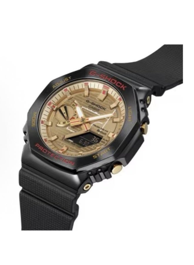 CASIO G-Shock G-Steel Solar Connected Gold Dial Black Resin Strap Watch GBM-2100RH-1AJR  - Image 4