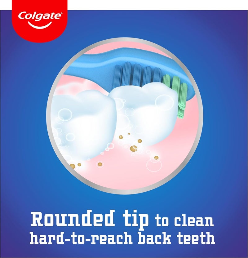 Colgate Kids Toothbrush 69 years multiheight soft bristles clean big and small teeth rounded tip for easy reach of back teeth suction cup for upright storage white bristles toothpaste guide - Image 5