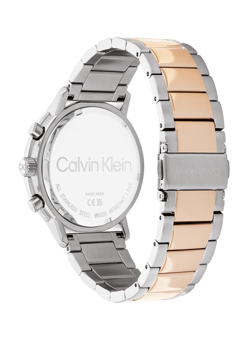 CALVIN KLEIN ساعة يد أنالوج دائرية مقاومة للماء مع ستانلس ستيل 25200064  - Image 3