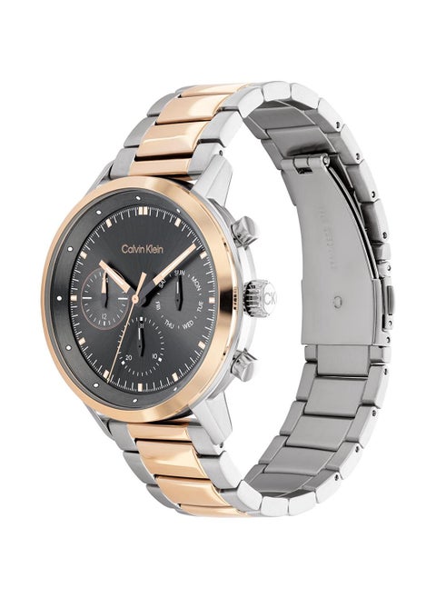 Analog Round Waterproof  Wrist Watch With Stainless Steel 25200064