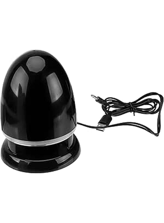 ميني سماعة محمولة متعددة الوسائط مع مدخل USB و Aux وإضاءة LED، بأسود وأزرق وبصوت جهير عميق - Image 1