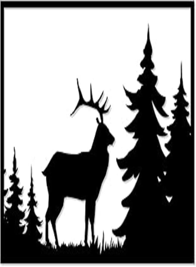 Home gallery Decorative deer wooden wall Art 60X80 cm