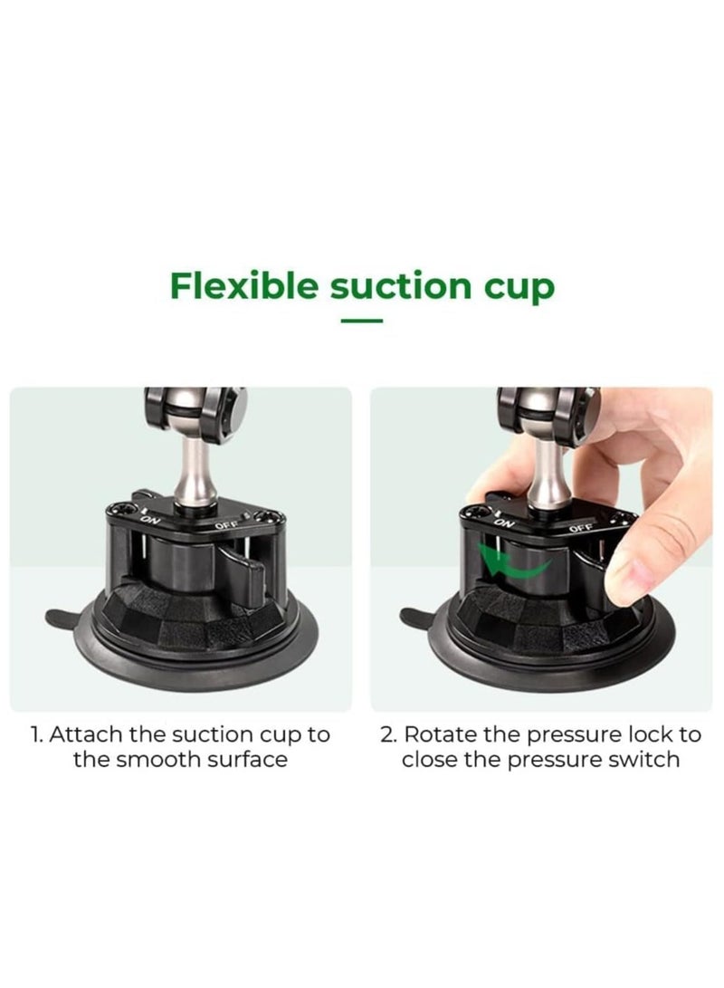 JAJEEK Car Phone Holder Mount with Strong Suction Cup – Extended Arm Design for Dashboard & Windshield Use – 360° Rotating Ball Joint for Universal Viewing – Compatible with iPhone, Samsung, Huawei, and All Smartphones – Stable, One-Hand Operation - Image 4
