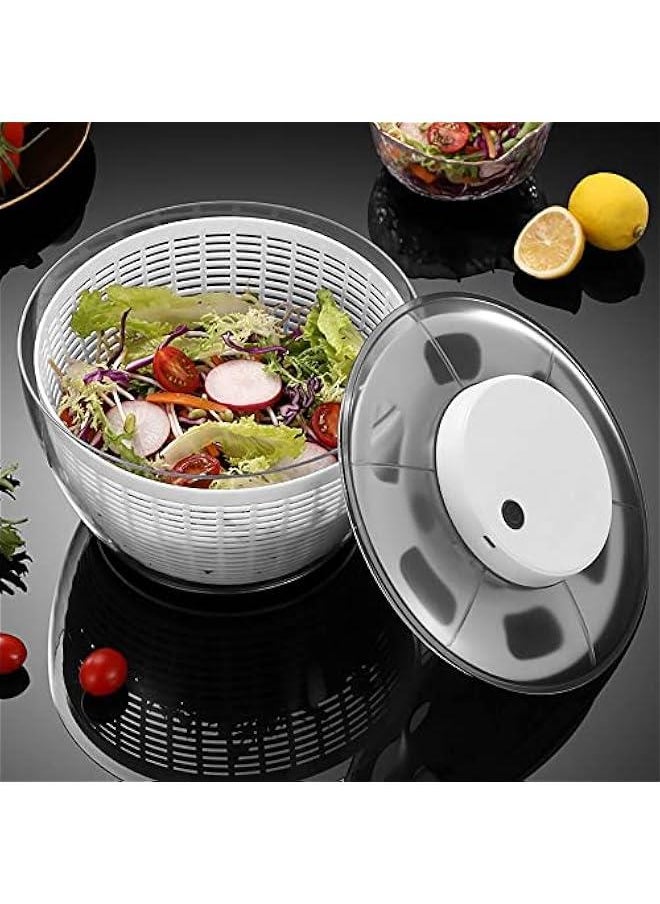 Generic Electric Salad Spinner 4.5L Large Capacity Lettuce Spinner Multifunctional Fruit Washer Vegetable Dryer for Home Kitchen,BPA Free, Green  - Image 3