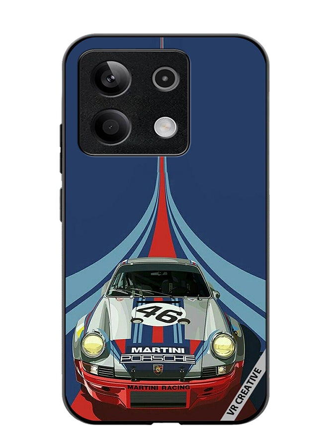 VR CREATIVE Protective Case Cover For Xiaomi Poco X6 Martini Porsche 46 Racing Car Design Multicolour - Image 1