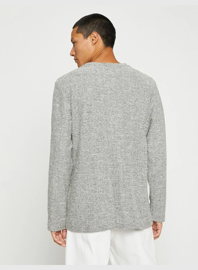 KOTON Basic Mealy Sweater Crew Neck