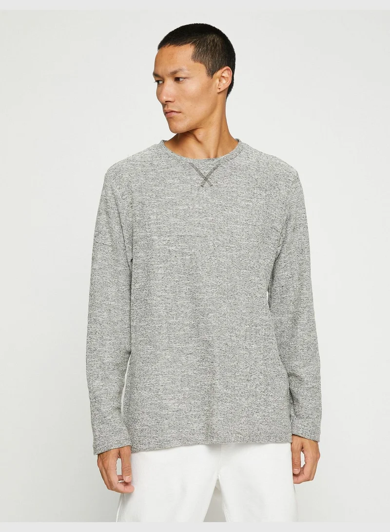KOTON Basic Mealy Sweater Crew Neck