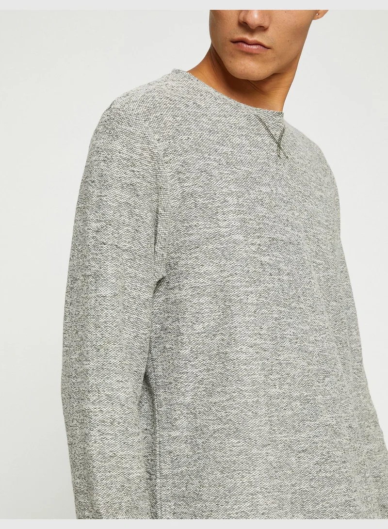 KOTON Basic Mealy Sweater Crew Neck