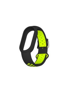 Suitable For Mi Bracelet 8 Two-color Silver Buckle Strap Smart Bracelet Nike Two-color Silicone Mi Bracelet 8-Color:Black And Green